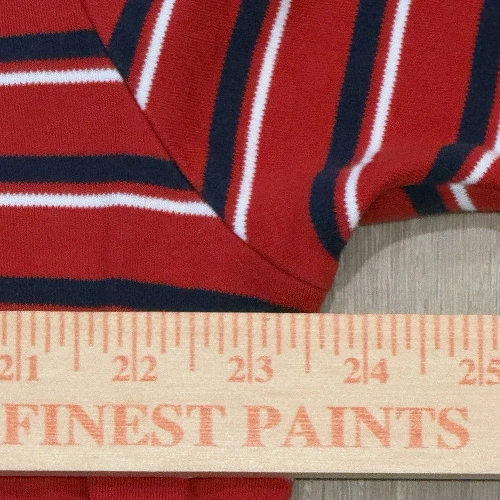 Polo Ralph Lauren Red Striped Polo Shirt USA Made Classic Fit Men's Large Preppy
